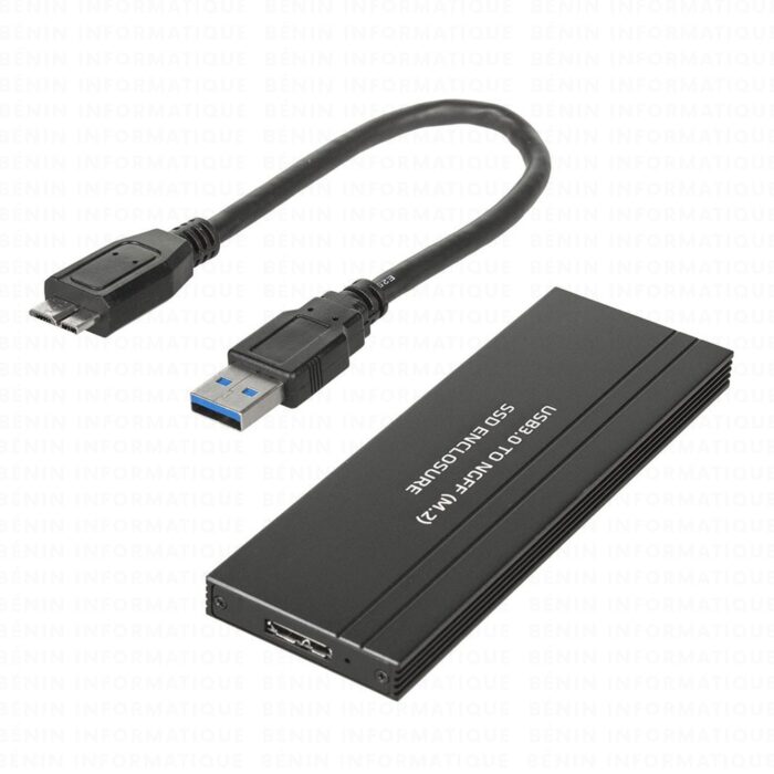 Boitier Vide pour disque dure SSD- M.2 (NGFF) to USB 3.0/3.1 Type C