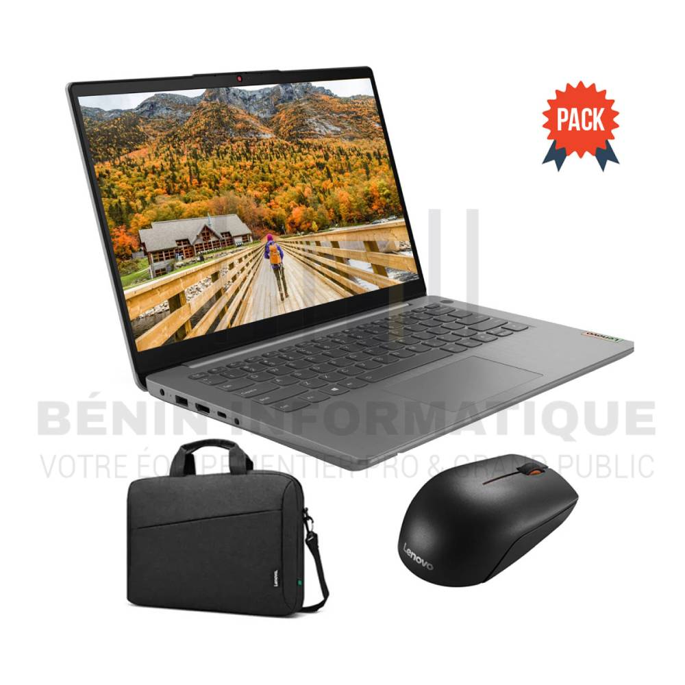 PACK – Lenovo IdeaPad 3 14ITL6 Intel Core i5 16Go / 512Go SSD Ecran 14 Pouces FHD + Sacoche LENOVO + Souris Lenovo